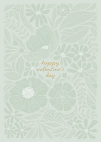 Greeting Card Valentine- Blooming