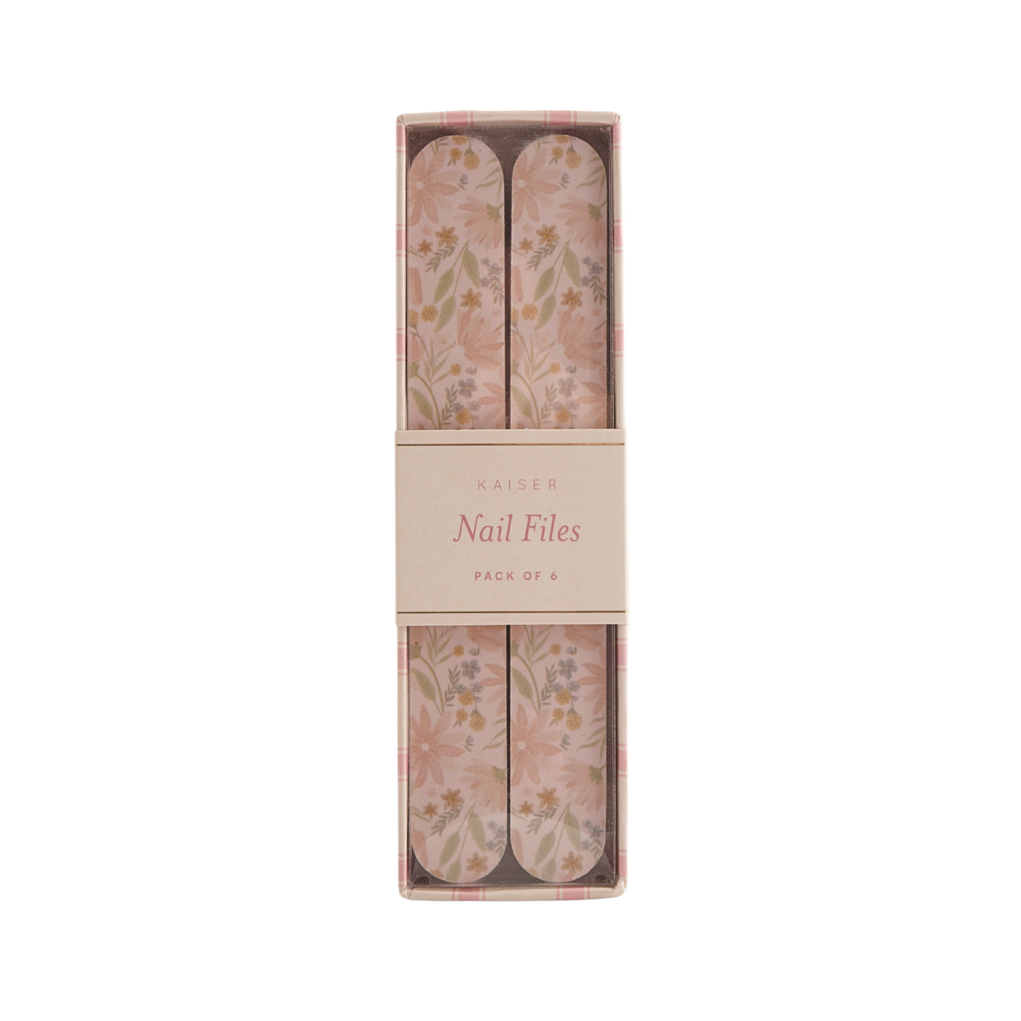 6Pk Printed Nail File - Blushing Floral