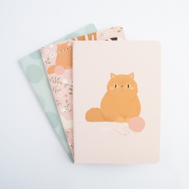 3Pk A5 Notebook Set - Cute Cats