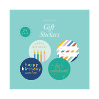 24Pk Wrap Stickers - Hip Hip Hooray