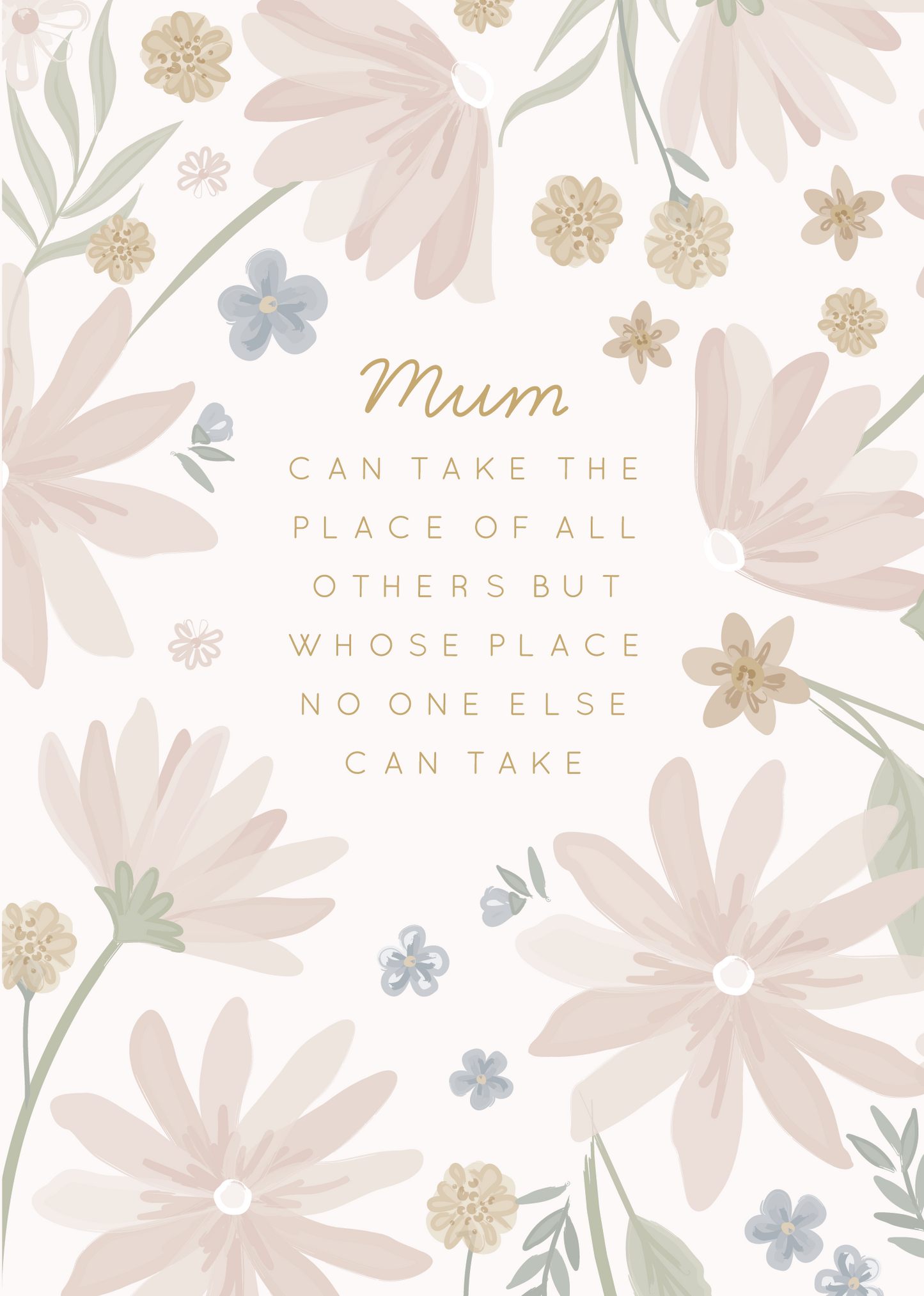 Greeting Card Blushing Floral- Mum Floral