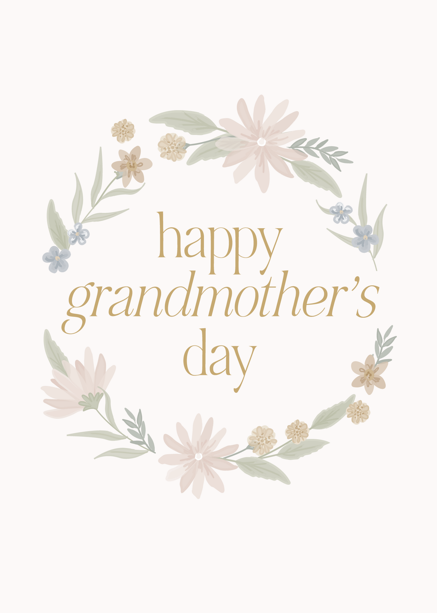 Greeting Card Blushing Floral- Grandmother
