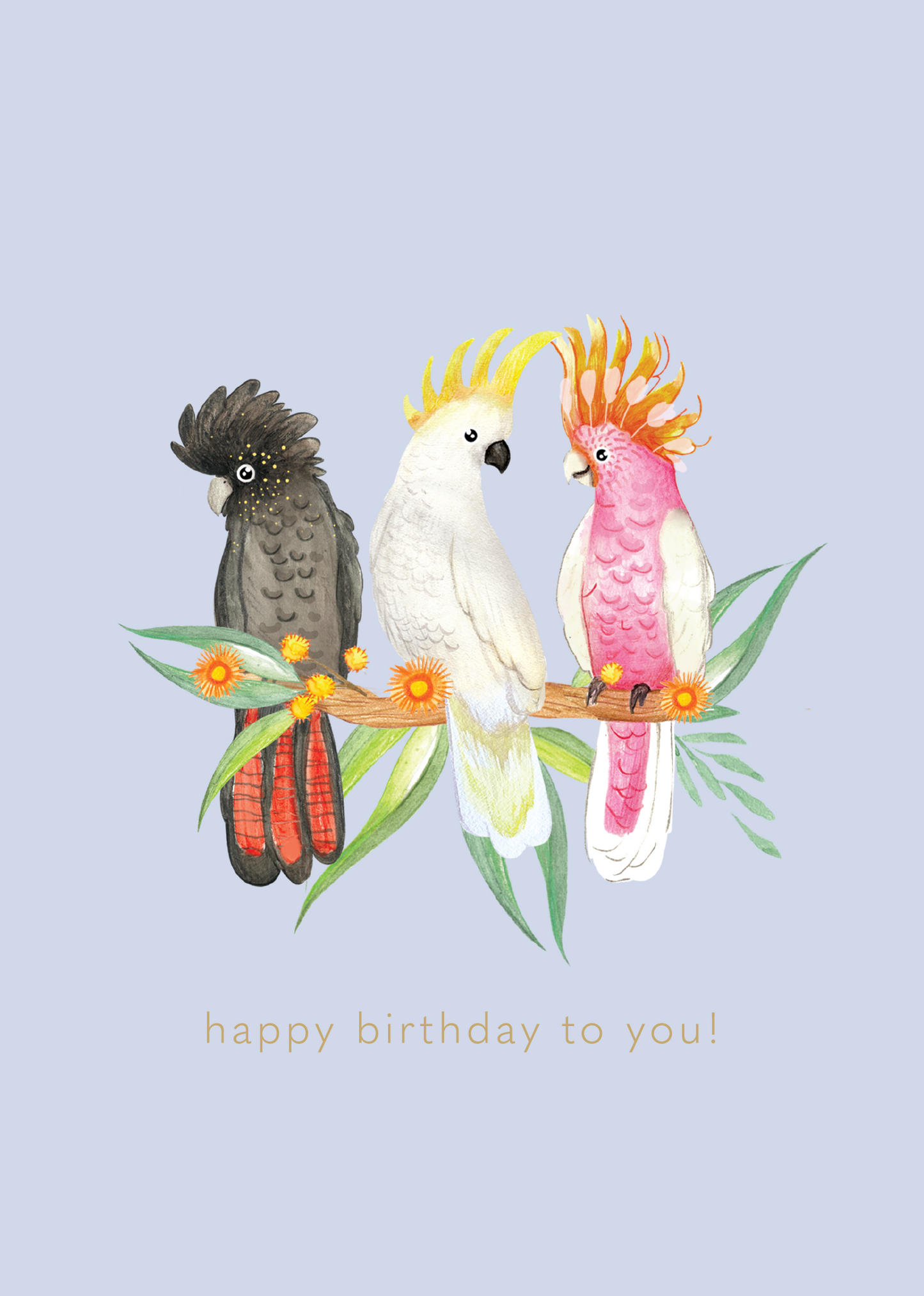 Greeting Card Gumtree Friends - Birthday Cockatoos
