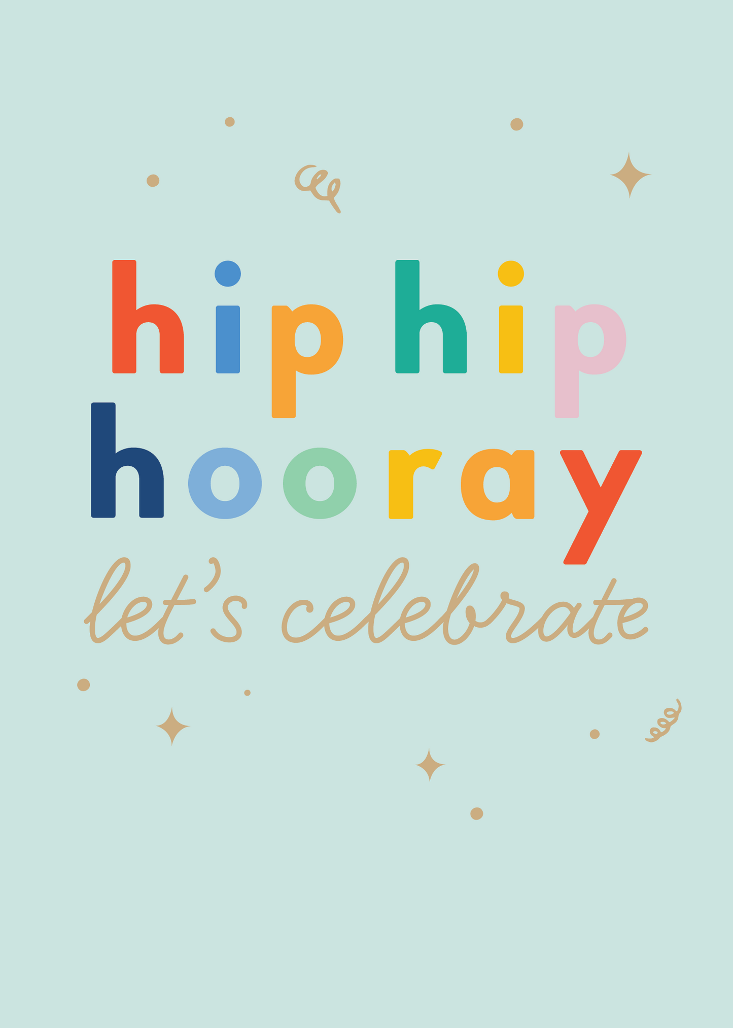 Greeting Card Hooray - Celebrate