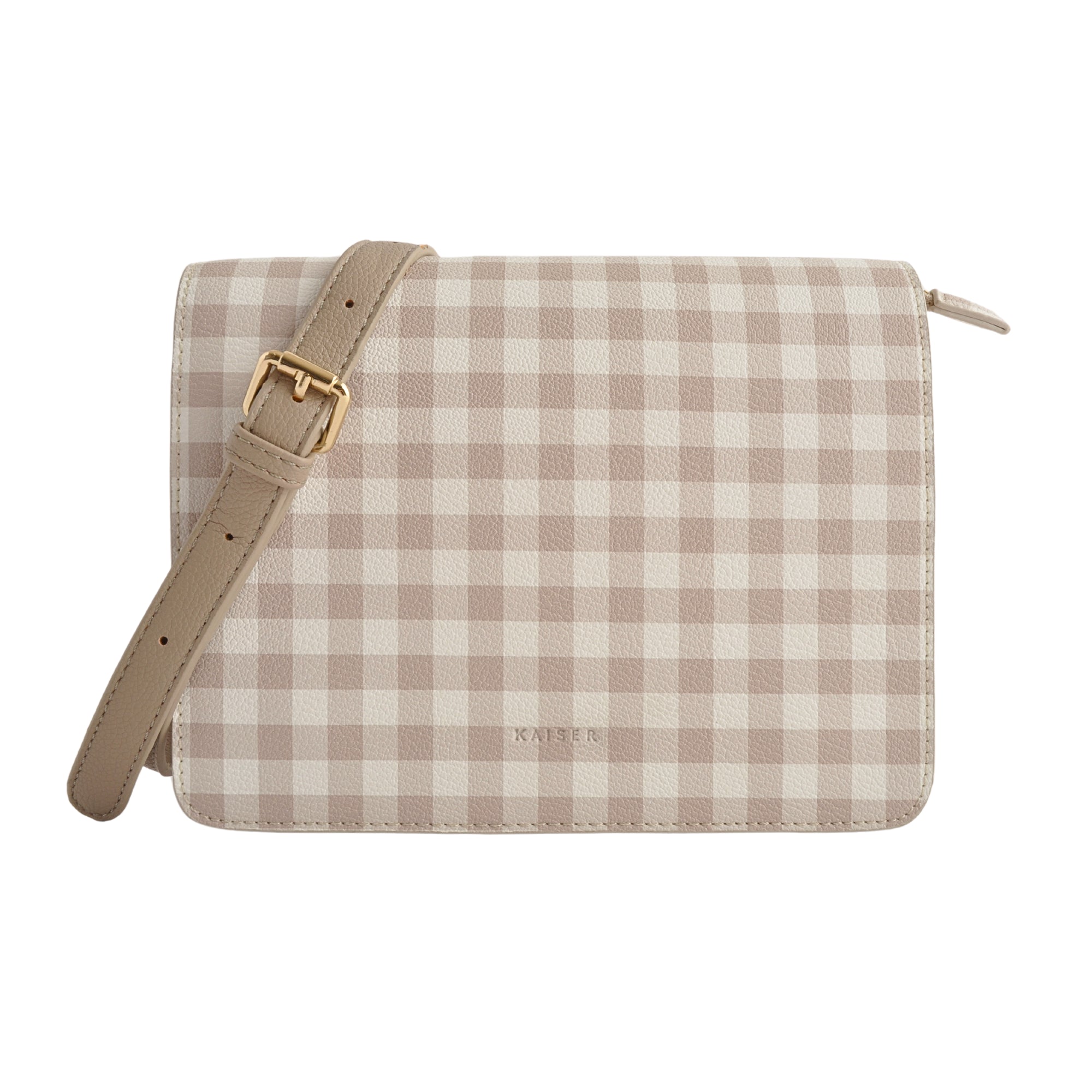 Classic Side Bag - Latte Gingham
