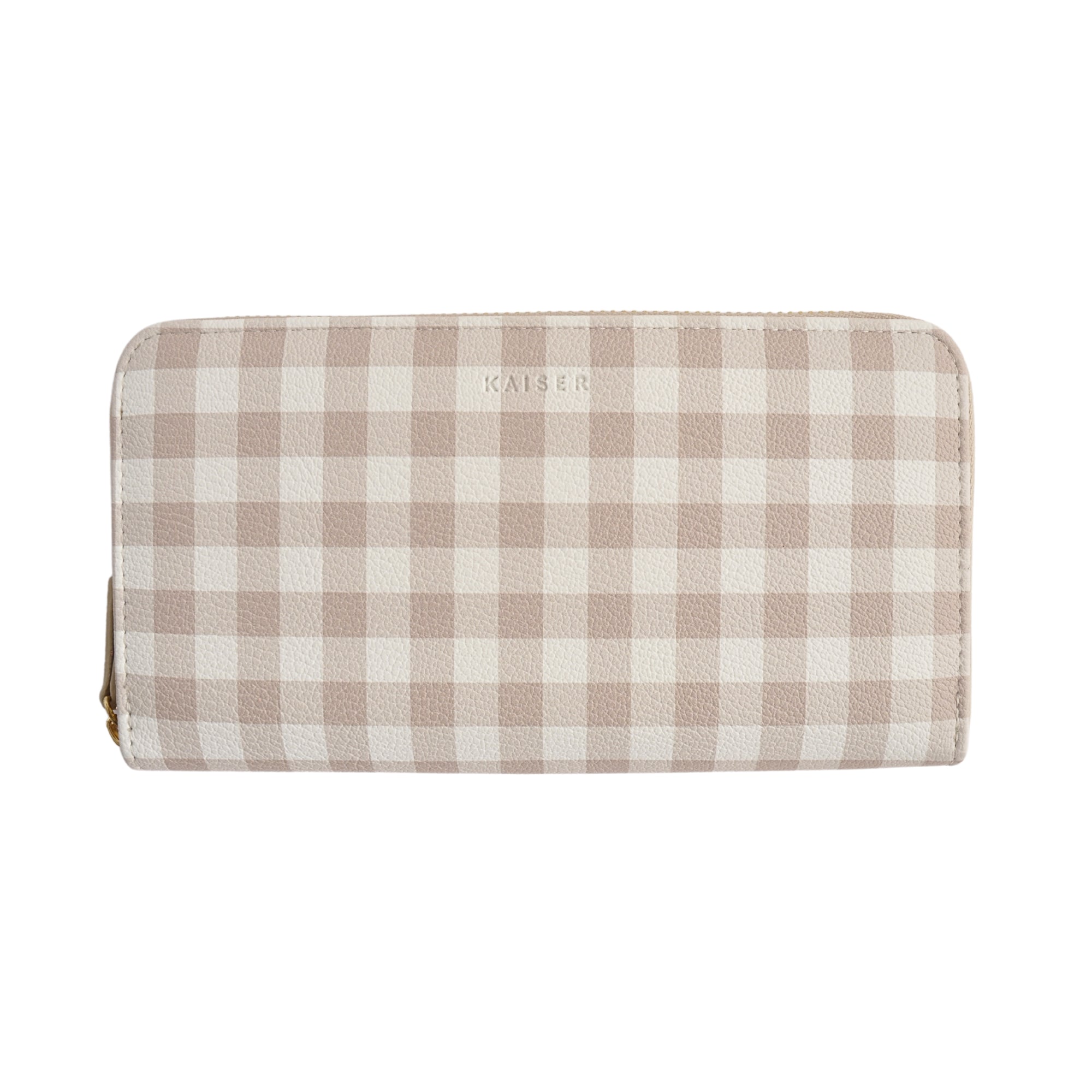PU Rect Wallet - Gingham