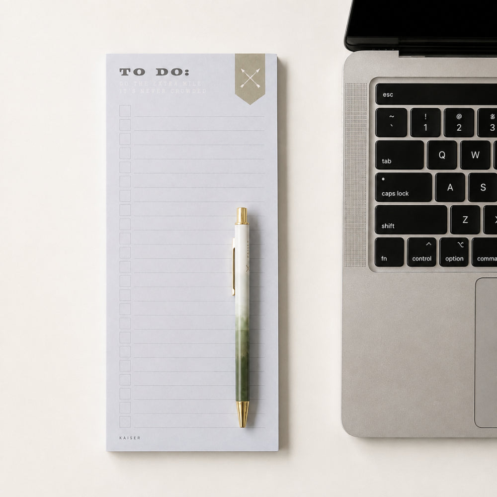 List Notepad With Pen For Him - Never Crowd