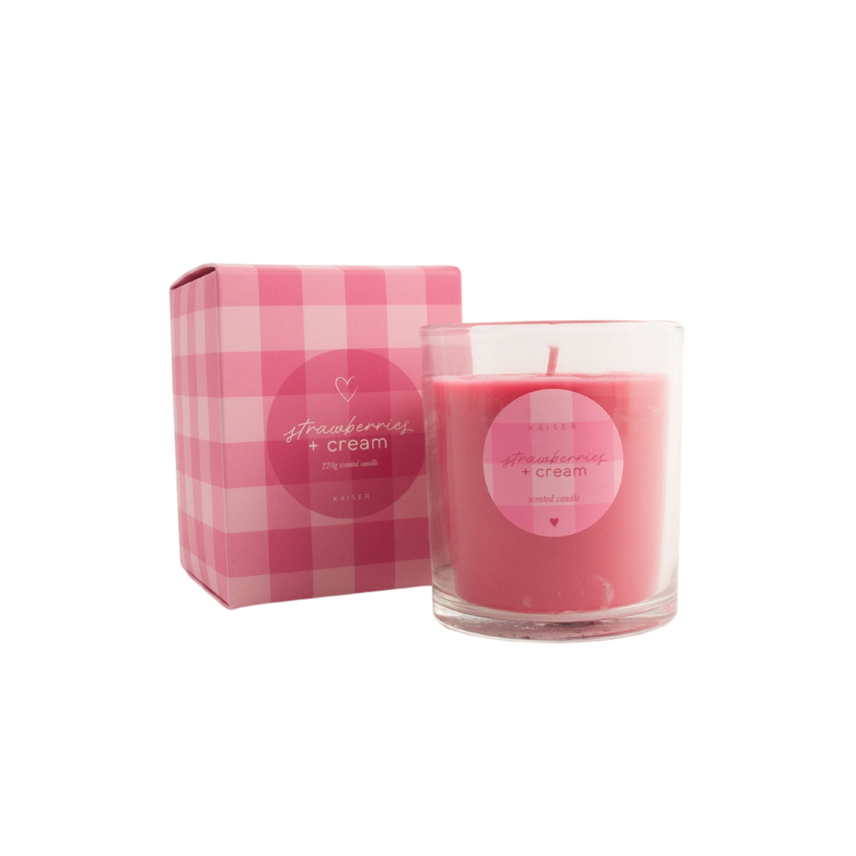 Sweethearts Medium Candle - Strawberries & Cream