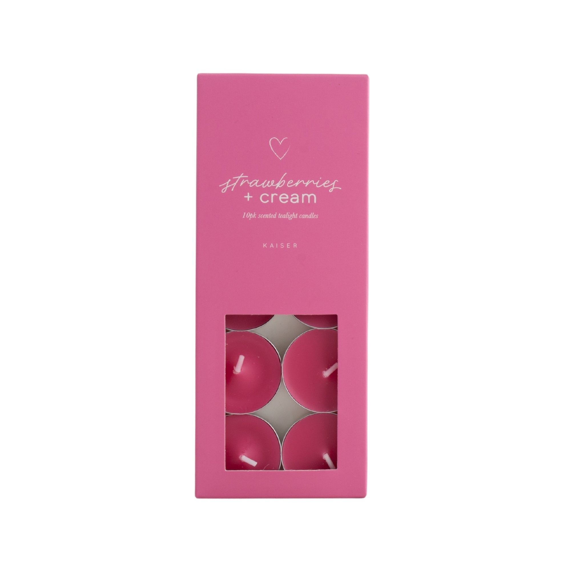 Sweethearts 10pk Scented Tealights - Strawberries & Cream