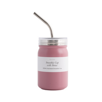 House Series Insulated Smoothie Cup 420ml - DUSTY PINK