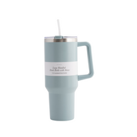 House Series Large Handled Drink Bottle with Straw 1.2lt - SKY