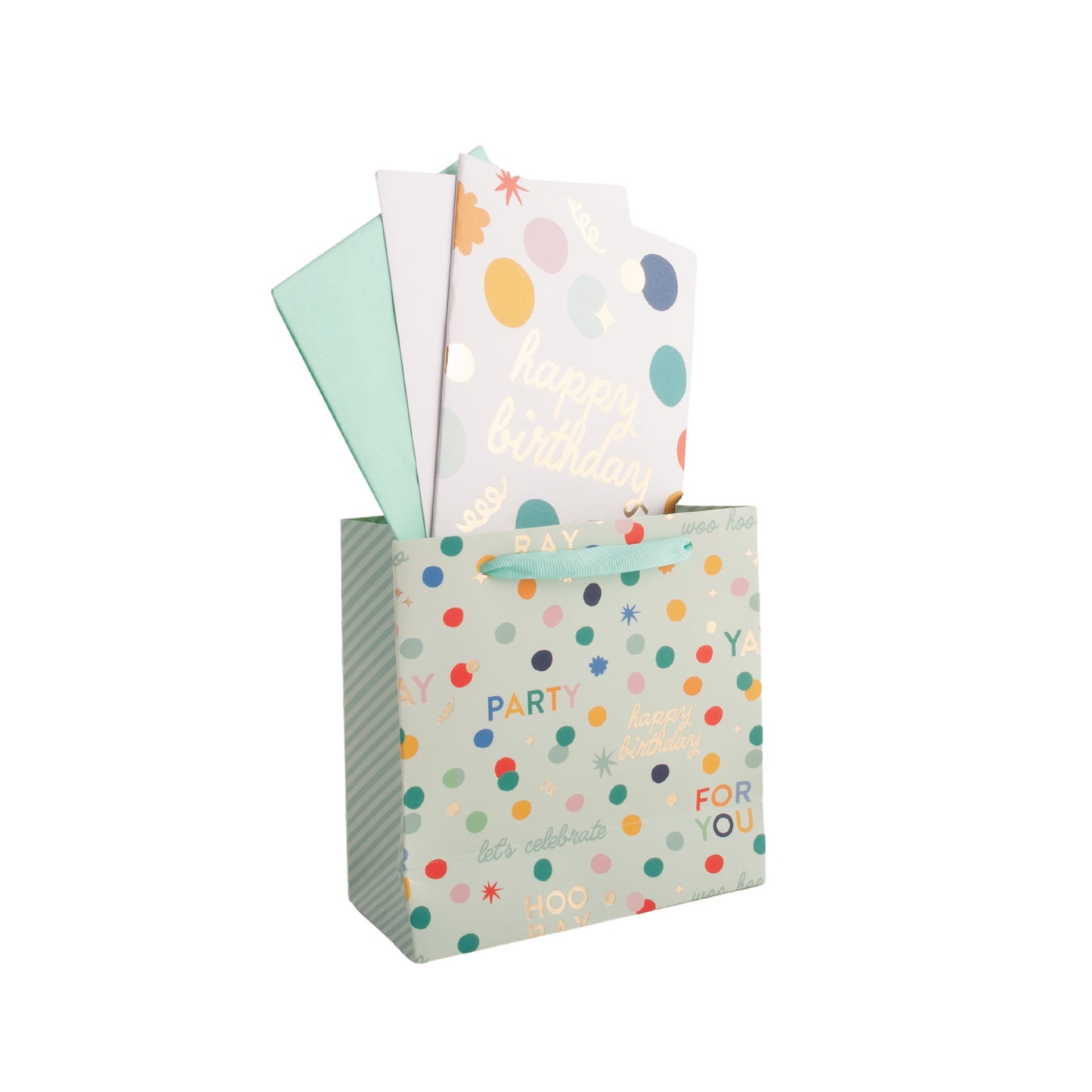 Square Gift Bag Set - Confetti Pop
