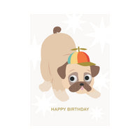Greeting Card Googly Friends - Pug