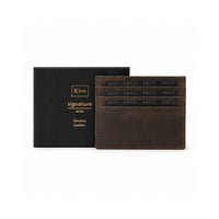 K&Co. Genuine Leather Card Wallet - ESPRESSO