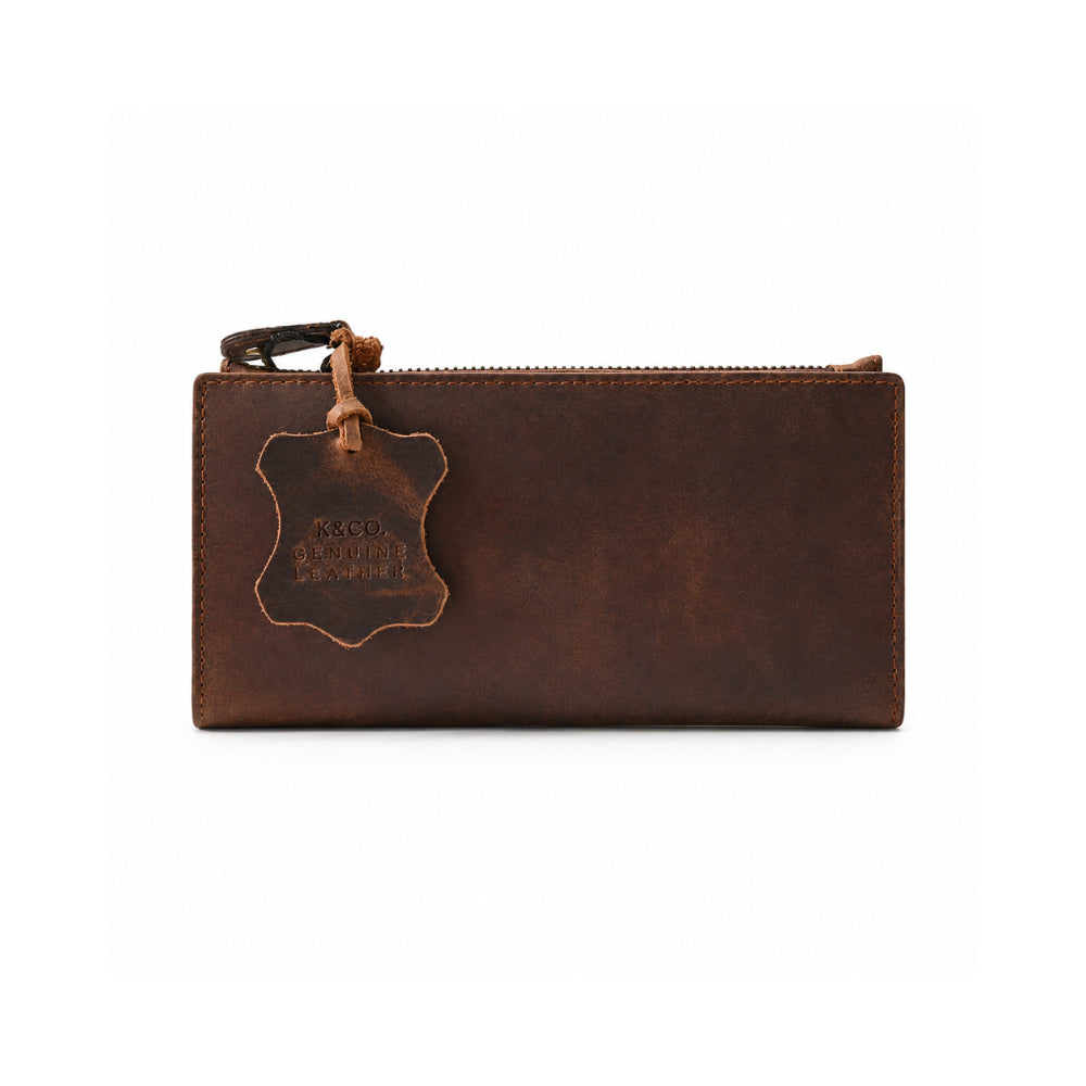 K&Co. Genuine Leather Purse - COGNAC