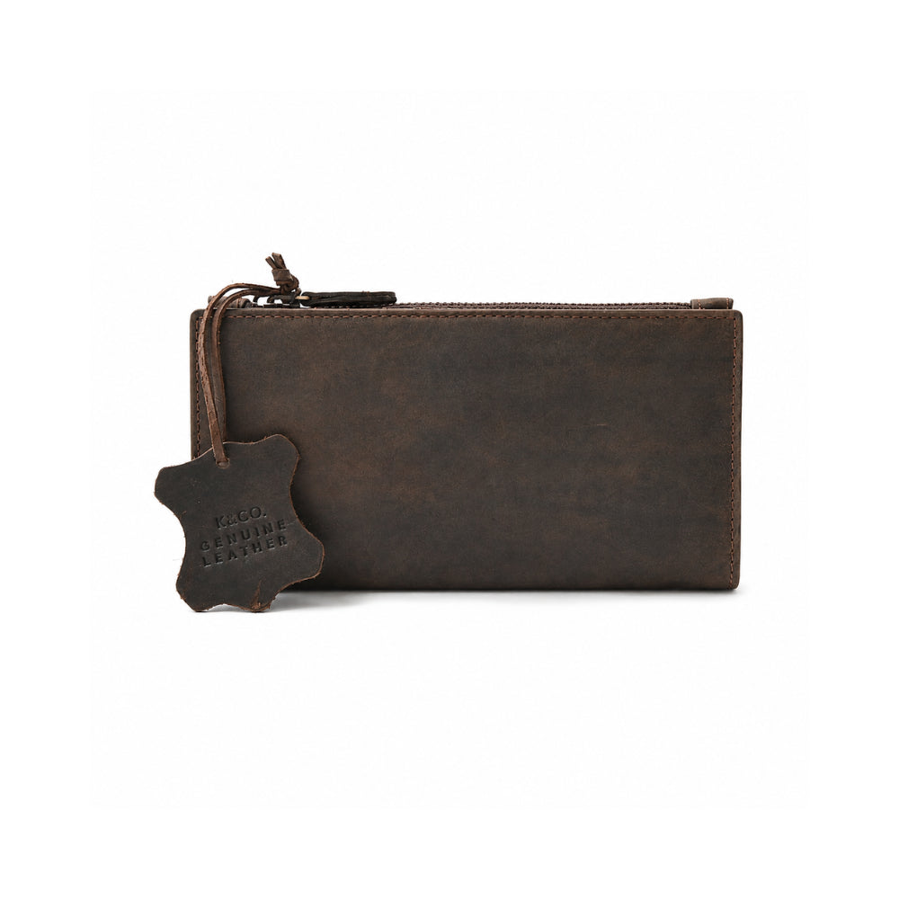 K&Co. Genuine Leather Purse - ESPRESSO