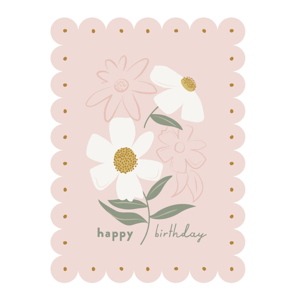 Greeting Card Lemonade - BLUSH SCALLOP