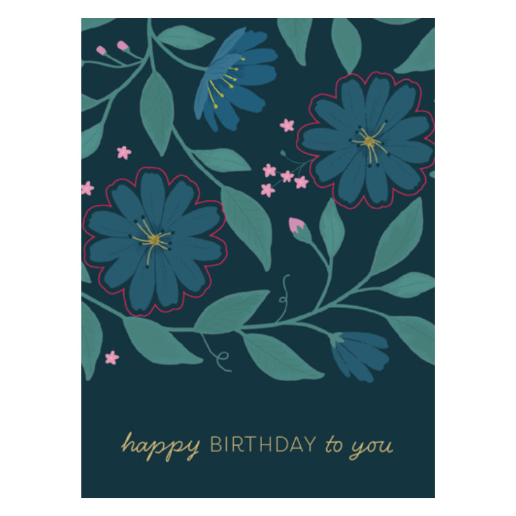 Premium Greeting Card BIRD SONG - Garden Foliage