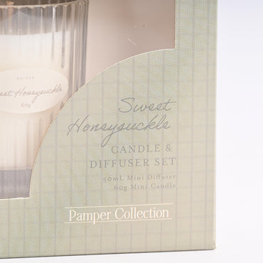 Pamper Candle & Diffuser Set - SWEET HONEYSUCKLE