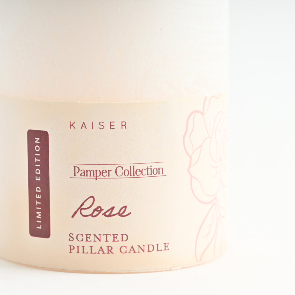 Pamper Pillar Candle - ROSE