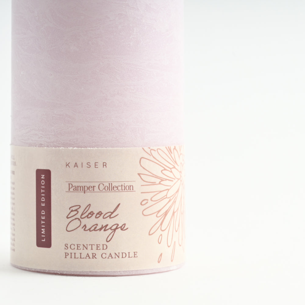 Pamper Pillar Candle - BLOOD ORANGE