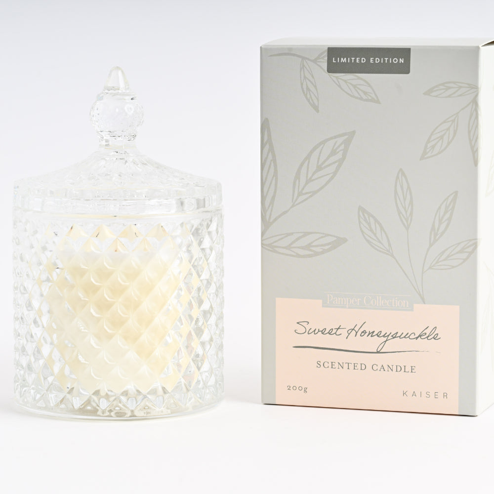 Pamper Faceted Candle - SWEET HONEYSUCKLE