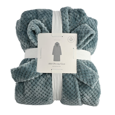 Textured Dressing Gown - BLUE