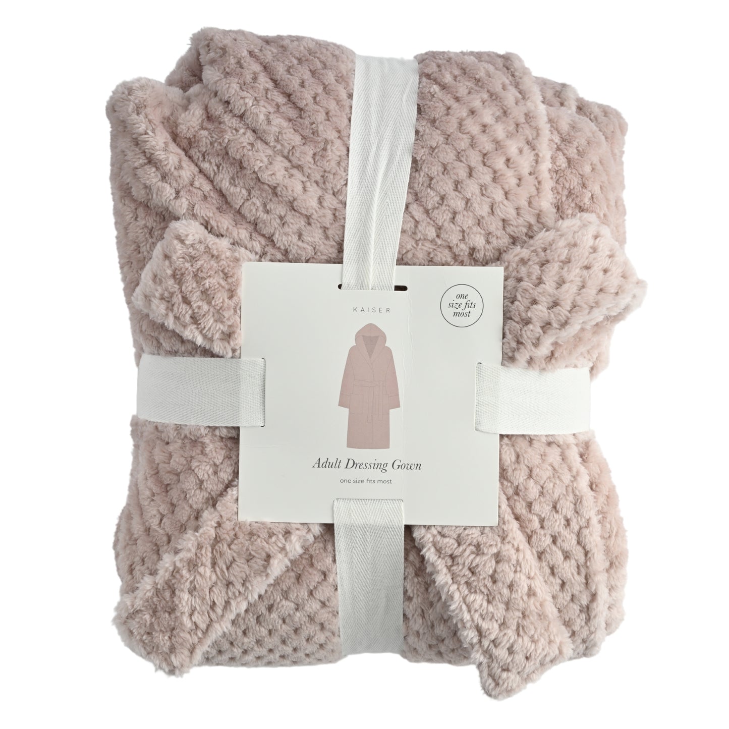 Textured Dressing Gown - PINK