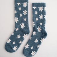 Kaiser Bed Socks  - WHITE FLOWER