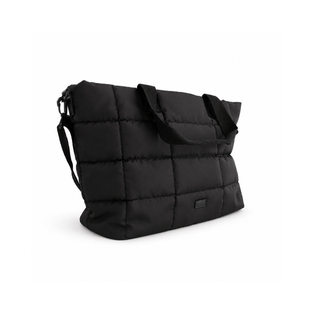 Kaiser Nylon Quilted Tote Bag - BLACK