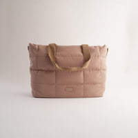 Kaiser Quilted Tote Bag - BEIGE