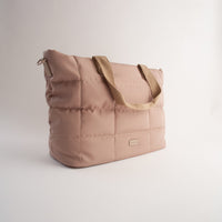 Kaiser Quilted Tote Bag - BEIGE