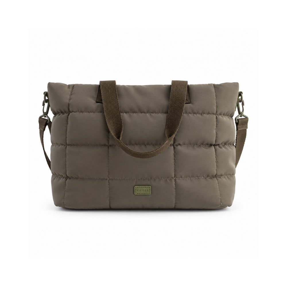 Kaiser Nylon Quilted Tote Bag - GREEN