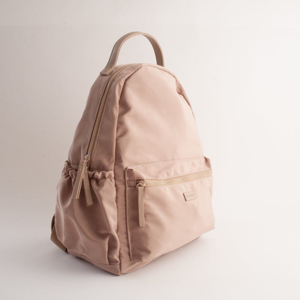Nylon Backpack - BEIGE
