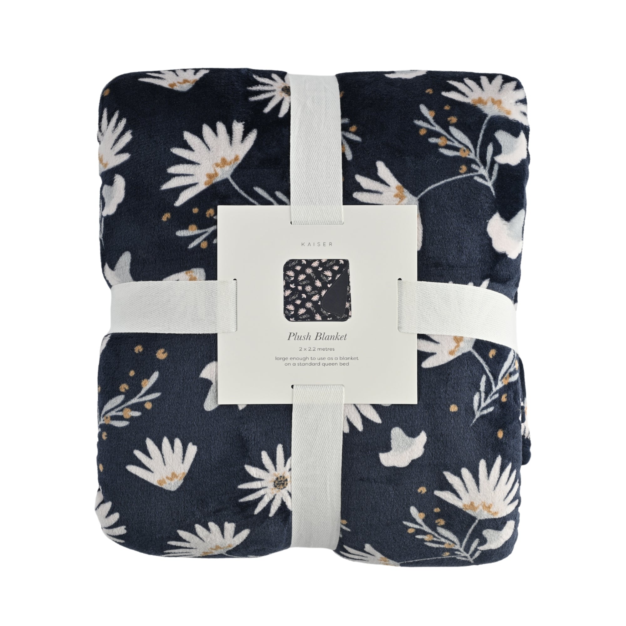 Printed Blanket - NAVY MEADOW