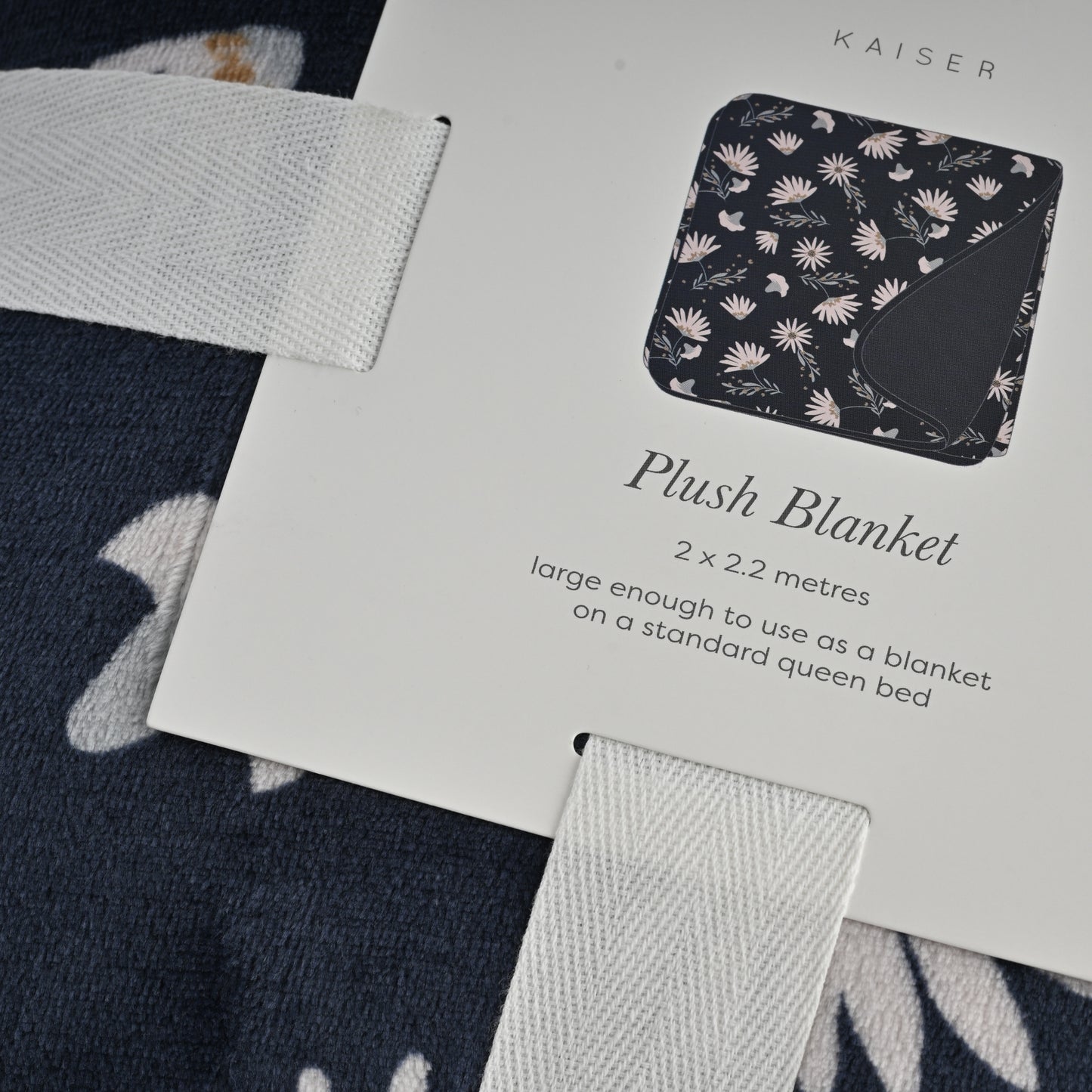 Printed Blanket - NAVY MEADOW