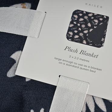 Printed Blanket - NAVY MEADOW