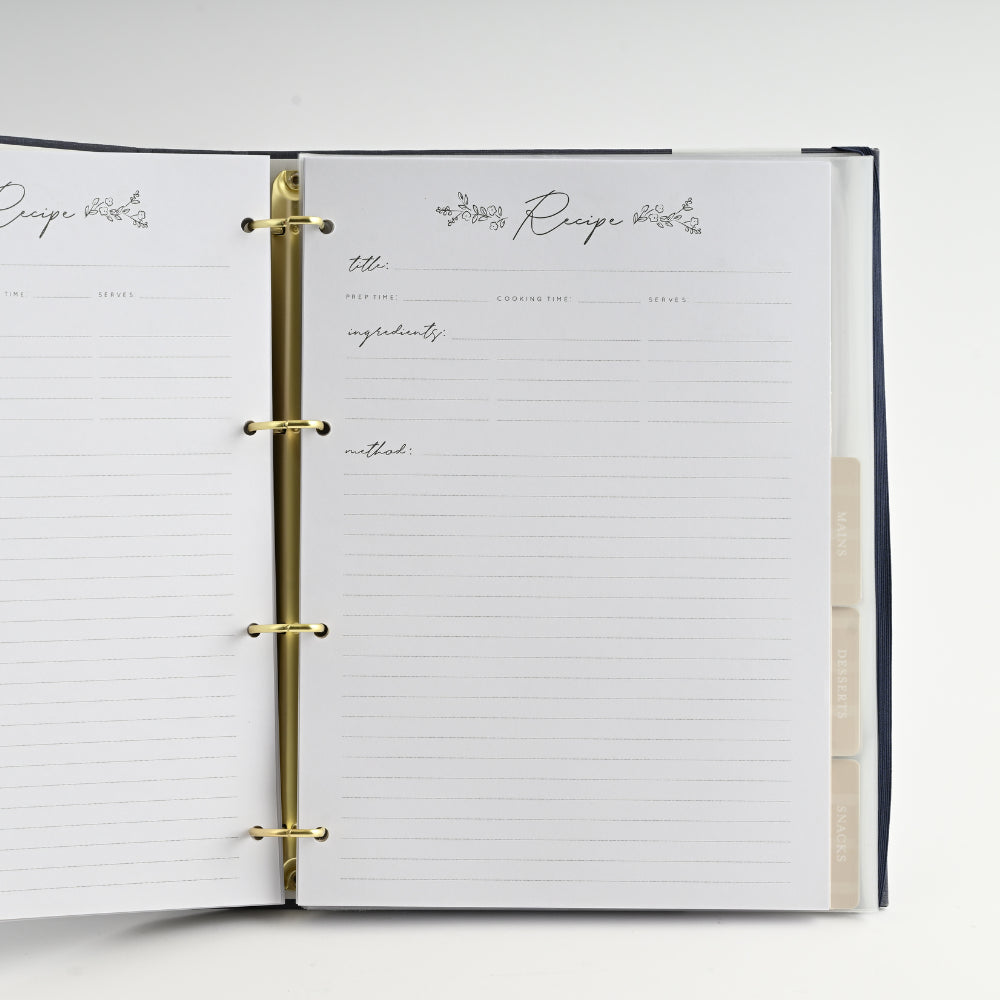 Recipe Binder Large - NATIVE WARATAH