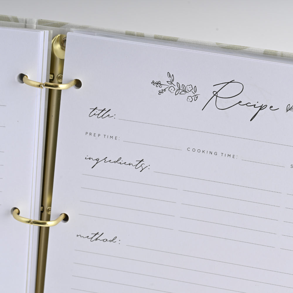Recipe Binder Large - NATIVE WARATAH