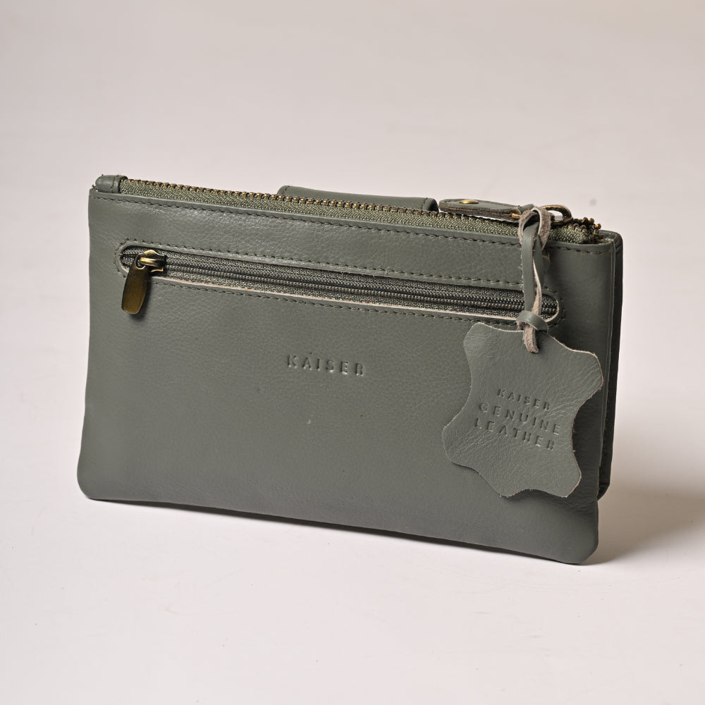 Pamper Leather Purse - OLIVE