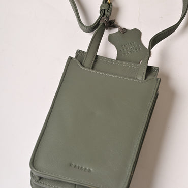 Pamper Leather Phone Bag - OLIVE