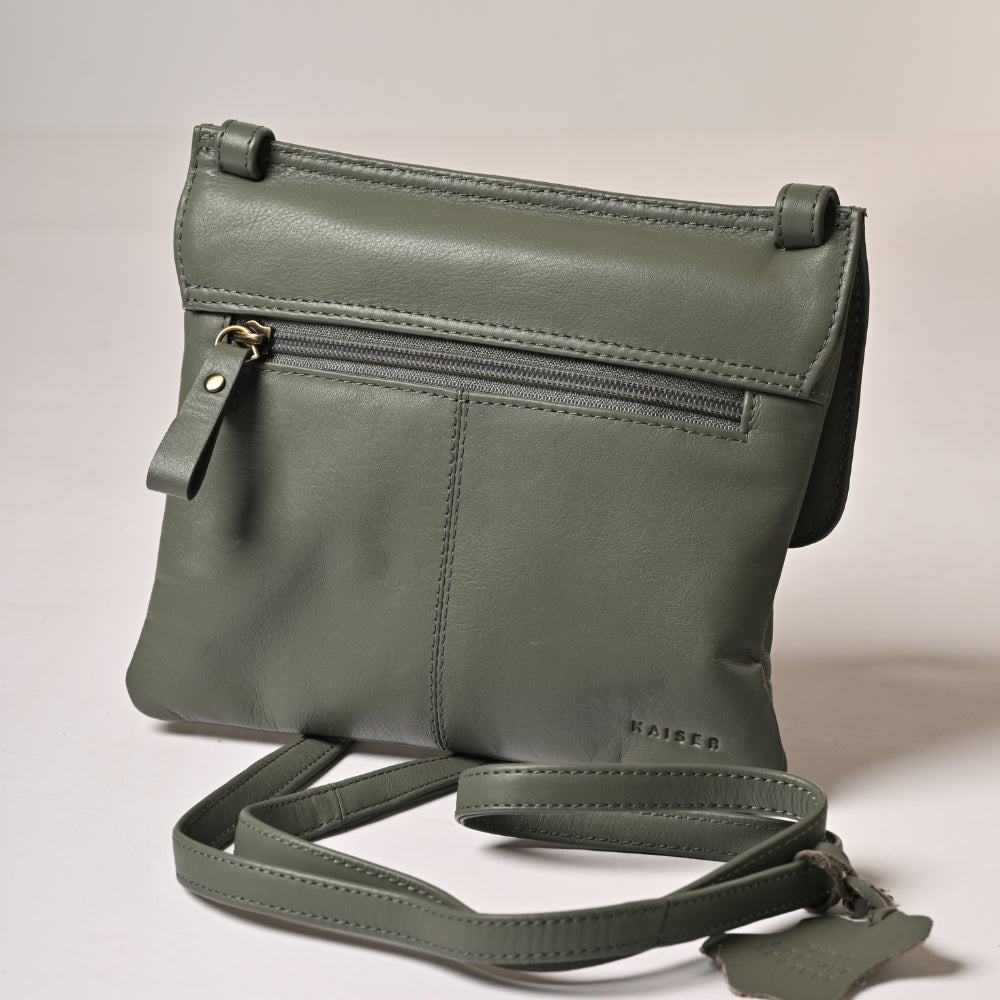 Pamper Leather Side Bag - OLIVE