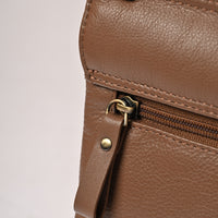 Pamper Leather Side Bag - CARAMEL