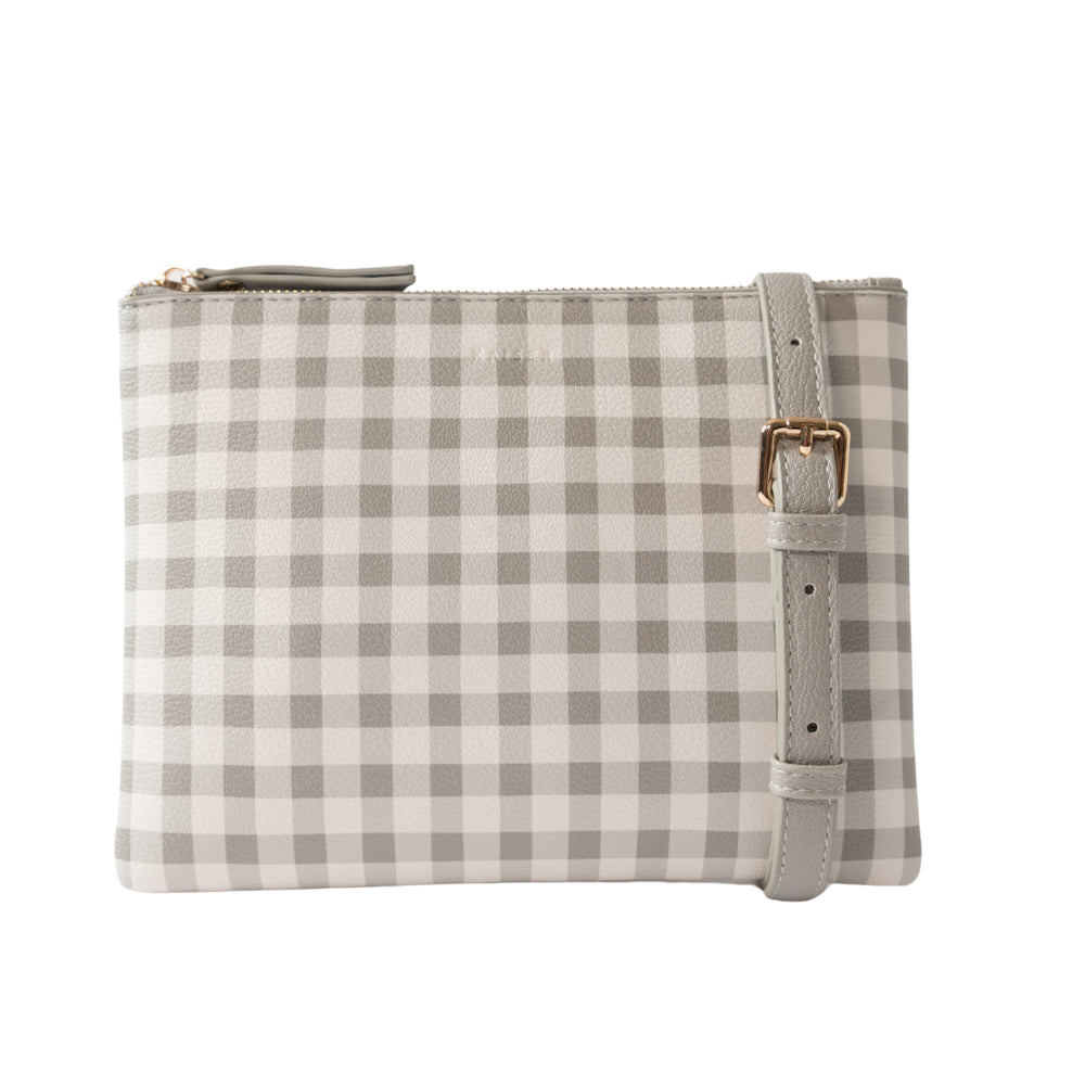 Kaiser Rectangle Shoulder Bag - Sage Gingham