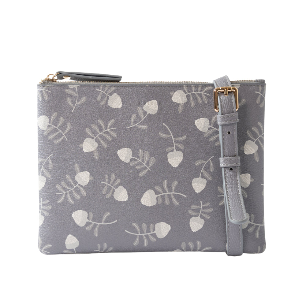 Kaiser Rectangle Shoulder Bag - Grey Waratah