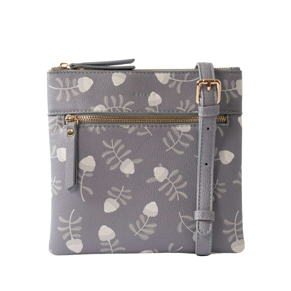 Kaiser Square Shoulder Bag - Grey Waratah