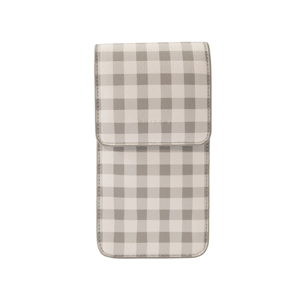 Kaiser Crossbody Phone Bag - Sage Gingham