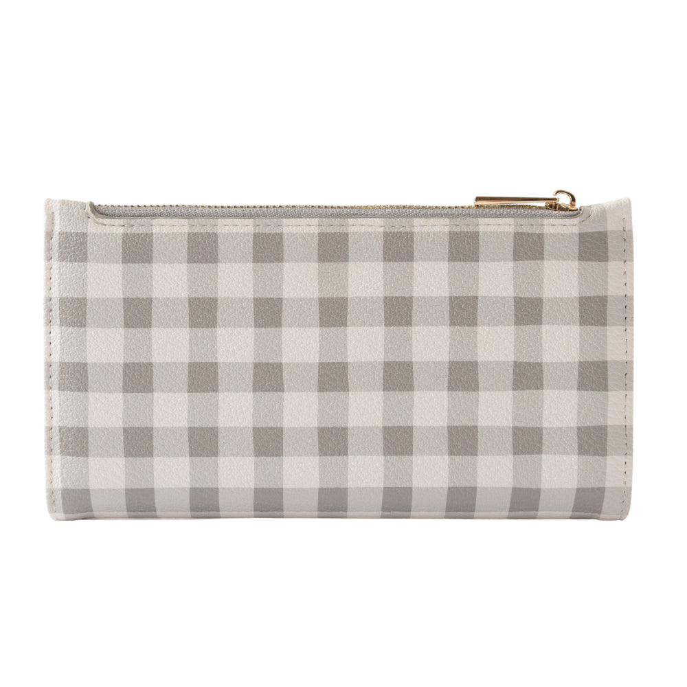 Kaiser Faux Leather Purse - Sage Gingham