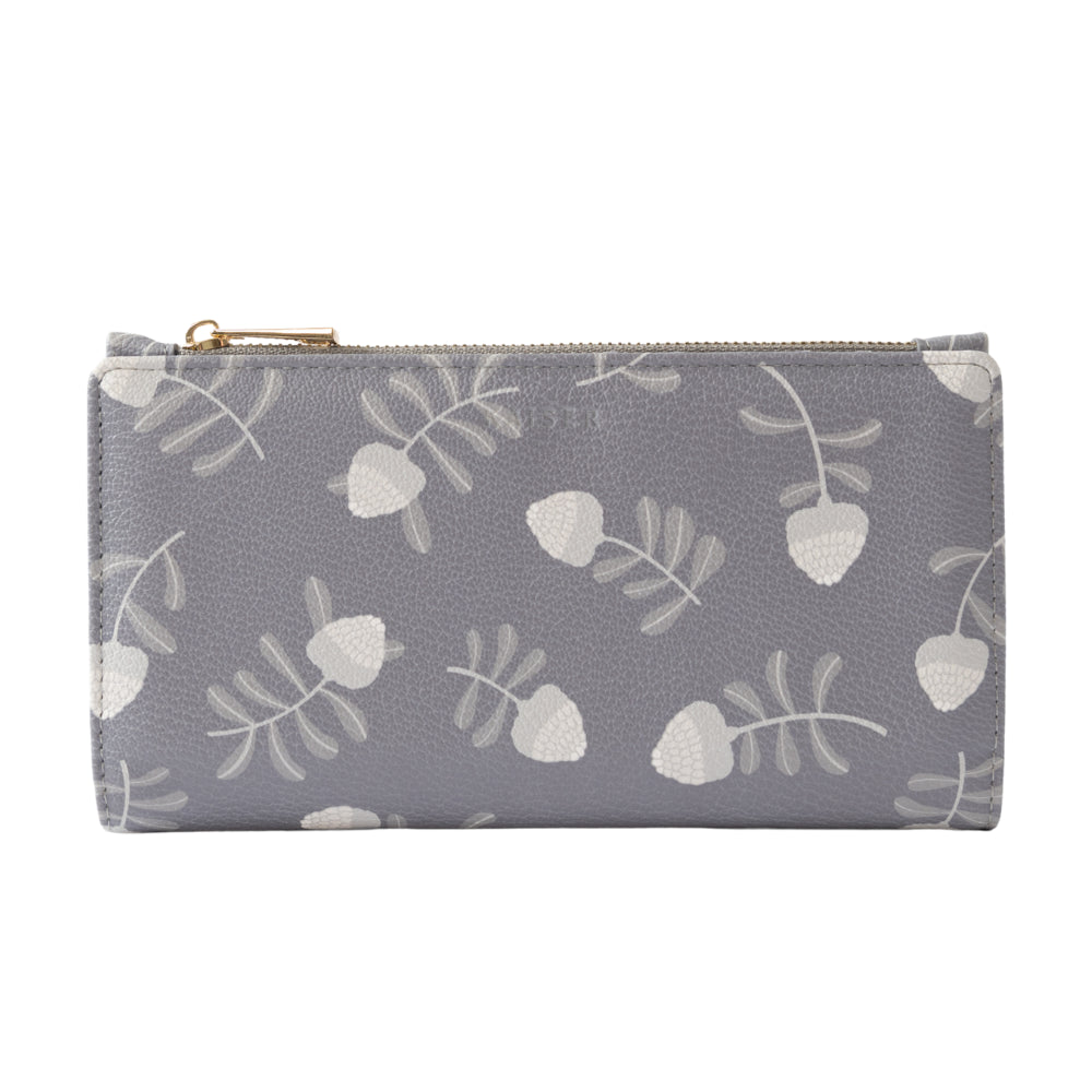 Kaiser Faux Leather Purse - Grey Waratah