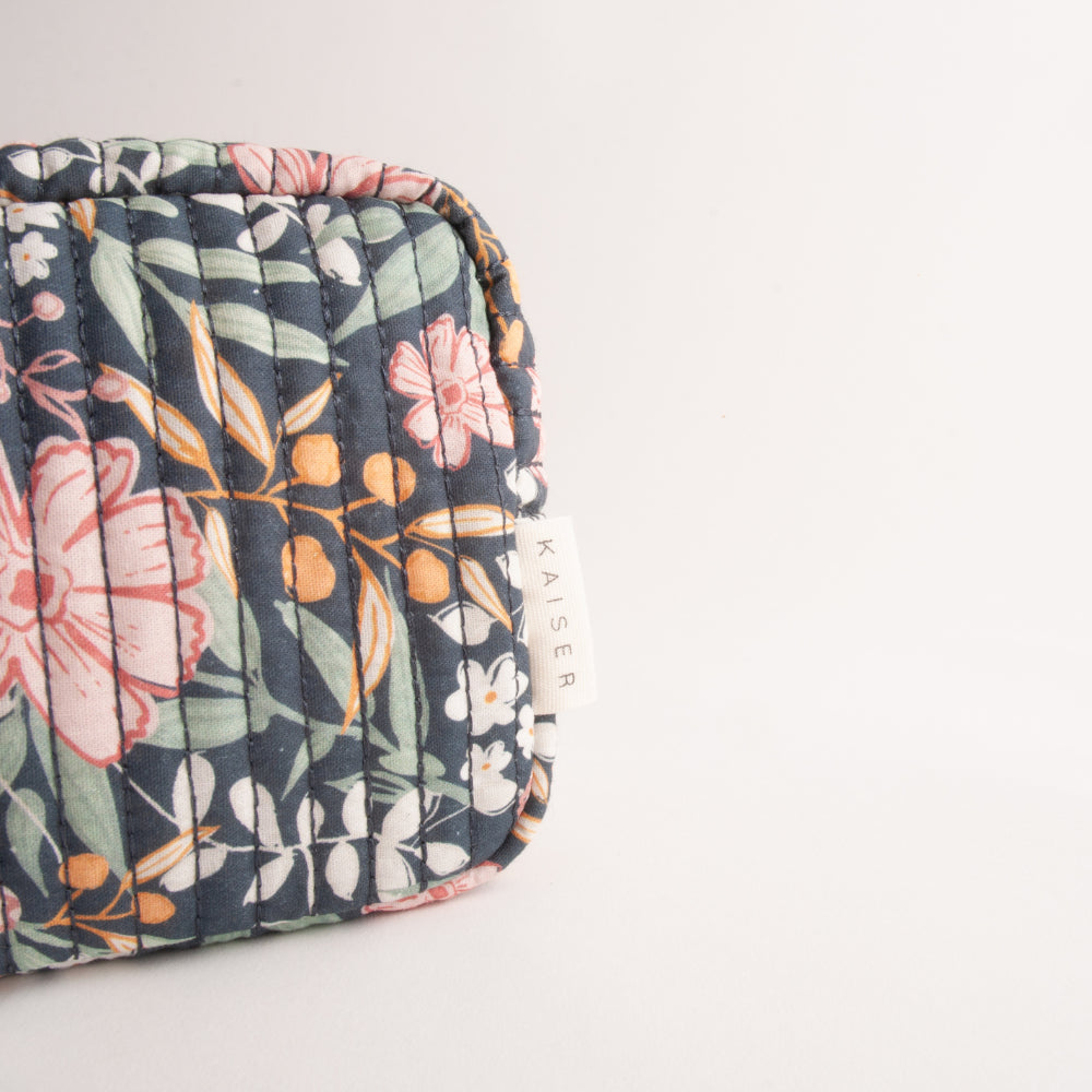 Quilted Accessories Small Bag - NAVY BLOOM